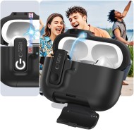 Твърд калъф с карабинер за слушалки Apple AirPods Pro 3 от Tech-Protect Slim Hook - Черен