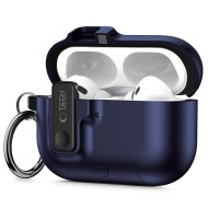 Твърд калъф с карабинер за слушалки Apple AirPods Pro 3 от Tech-Protect Slim Hook - Navy Blue