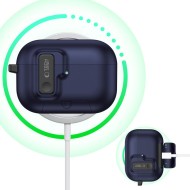 Твърд калъф с карабинер за слушалки Apple AirPods Pro 3 от Tech-Protect Slim Hook - Navy Blue