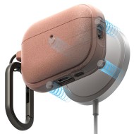 Силиконов калъф с MagSafe за слушалки Apple AirPods Pro 3 от Ringke Onyx Magnetic - Constant Coral