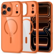 Твърд кейс с MagSafe пръстен за iPhone 17 Pro от Tech-Protect MagMat - Cosmic Orange / Clear