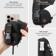 SPIGEN SNAP ZIP MAGSAFE POUCH BLACK
