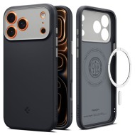 Удароустойчив кейс с MagSafe за iPhone 17 Pro Max от Spigen Nano Pop - Black Sesame