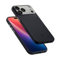 Удароустойчив кейс с MagSafe за iPhone 17 Pro Max от Spigen Nano Pop - Black Sesame