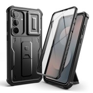 360 градусов калъф за Samsung Galaxy S25 FE от Tech-Protect Kevlar Cam+ - Черен