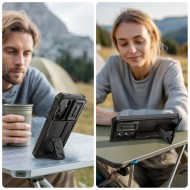 360 градусов калъф за Samsung Galaxy S25 FE от Tech-Protect Kevlar Cam+ - Черен