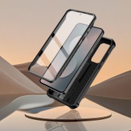 360 градусов калъф за Samsung Galaxy S25 FE от Tech-Protect Kevlar Cam+ - Черен