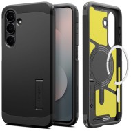 Удароустойчив, твърд кейс с MagSafe за Samsung Galaxy S25 Fe от Spigen Tough Armor Mag - Black