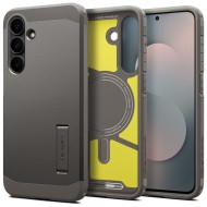 Удароустойчив, твърд кейс с MagSafe за Samsung Galaxy S25 Fe от Spigen Tough Armor Mag - Gunmetal