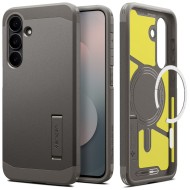 Удароустойчив, твърд кейс с MagSafe за Samsung Galaxy S25 Fe от Spigen Tough Armor Mag - Gunmetal
