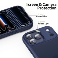 Твърд кейс за iPhone 17 Pro от Tech-Protect MagMat - Matte Deep Blue