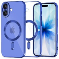 Твърд кейс с MagSafe и протектор за камерата на iPhone 17 от Tech-Protect MagFlex - Shiny Mist Blue