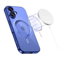 Твърд кейс с MagSafe и протектор за камерата на iPhone 17 от Tech-Protect MagFlex - Shiny Mist Blue