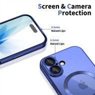 Твърд кейс с MagSafe и протектор за камерата на iPhone 17 от Tech-Protect MagFlex - Shiny Mist Blue
