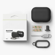 Силиконов калъф за слушалки Apple AirPods Pro 3 от Ringke Silicone - Black