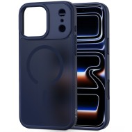 Твърд кейс с MagSafe пръстен за iPhone 17 Pro от Tech-Protect MagMat - Matte Deep Blue