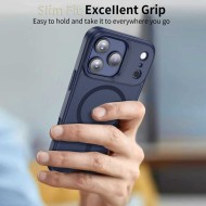 Твърд кейс с MagSafe пръстен за iPhone 17 Pro от Tech-Protect MagMat - Matte Deep Blue