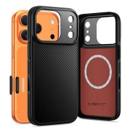 Удароустойчив кейс с MagSafe и арамидни влакна за iPhone 17 Pro Max от Tech-Protect Aramid CC - Black