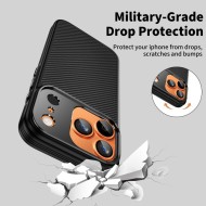 Удароустойчив кейс с MagSafe и арамидни влакна за iPhone 17 Pro Max от Tech-Protect Aramid CC - Black