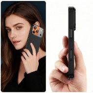 Удароустойчив кейс с MagSafe и арамидни влакна за iPhone 17 Pro Max от Tech-Protect Aramid CC - Black