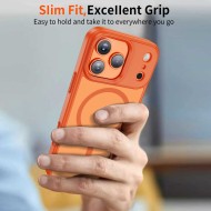 Твърд кейс с MagSafe пръстен за iPhone 17 Pro от Tech-Protect MagMat - Matte Cosmic Orange 