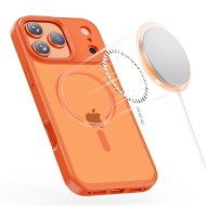 Твърд кейс с MagSafe пръстен за iPhone 17 Pro Max от Tech-Protect MagMat - Matte Cosmic Orange 