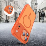Твърд кейс с MagSafe пръстен за iPhone 17 Pro Max от Tech-Protect MagMat - Matte Cosmic Orange 