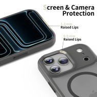 Твърд кейс с MagSafe пръстен за iPhone 17 Pro от Tech-Protect MagMat - Matte Crayon Grey