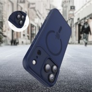 Твърд кейс с MagSafe пръстен за iPhone 17 Pro Max от Tech-Protect MagMat - Matte Deep Blue