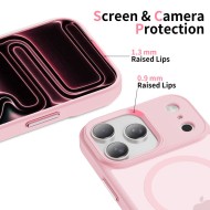 Твърд кейс с MagSafe пръстен за iPhone 17 Pro от Tech-Protect MagMat - Matte Pink