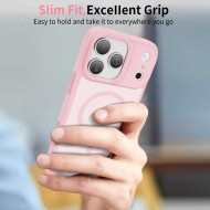 Твърд кейс с MagSafe пръстен за iPhone 17 Pro от Tech-Protect MagMat - Matte Pink