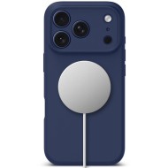 Твърд силиконов кейс с MagSafe за iPhone 17 Pro Max от Tech-Protect Silicone - Deep Blue