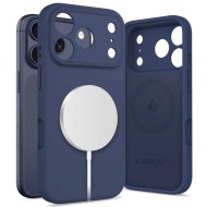 Твърд силиконов кейс с MagSafe за iPhone 17 Pro от Tech-Protect Silicone - Deep Blue