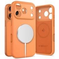 Твърд силиконов кейс с MagSafe за iPhone 17 Pro от Tech-Protect Silicone - Cosmic Orange