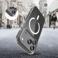 Хибриден кейс с MagSafe за iPhone 17 Pro от Tech-Protect Flexair Hybrid CC - Прозрачен
