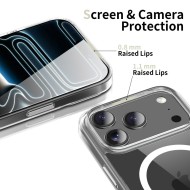 Хибриден кейс с MagSafe за iPhone 17 Pro Max от Tech-Protect Flexair Hybrid CC - Прозрачен