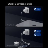 SPIGEN ESSENTIAL EE472EU 2-PORT NETWORK CHARGER 47W WHITE