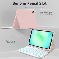 Калъф с блутут клавиатура за Samsung Galaxy Tab A9+ / A11+ Plus 11.0 от Tech-Protect SC Pen - Pink
