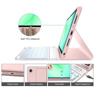 Калъф с блутут клавиатура за Samsung Galaxy Tab A9+ / A11+ Plus 11.0 от Tech-Protect SC Pen - Pink