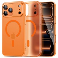 Тънък кейс с MagSafe за iPhone 17 Pro от Tech-Protect MagSlim - Matte Cosmic Orange