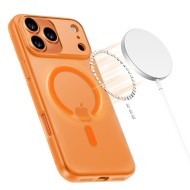 Тънък кейс с MagSafe за iPhone 17 Pro от Tech-Protect MagSlim - Matte Cosmic Orange
