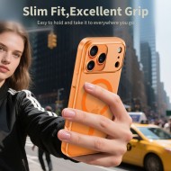 Тънък кейс с MagSafe за iPhone 17 Pro от Tech-Protect MagSlim - Matte Cosmic Orange