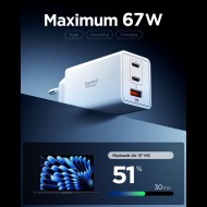SPIGEN EE673EU ESSENTIAL 3-PORT NETWORK CHARGER 67W WHITE