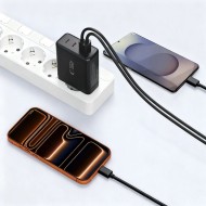 TECH-PROTECT NC120W-GAN 4-PORT NETWORK CHARGER PD 120W / QC3.0 BLACK