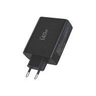 TECH-PROTECT NC140W-GAN 4-PORT NETWORK CHARGER PD 140W / QC3.0 BLACK