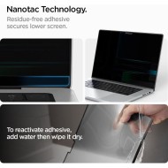 FOLIA PRYWATYZUJĄCA SPIGEN SAFE VIEW MACBOOK PRO 14 M1 / M2 / M3 / M4 / M5 2021-2025 PRIVACY