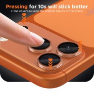 Алуминиев протектор за камера на iPhone 17 Pro Max от Tech-Protect Camfull Fit+ - Matte Clear