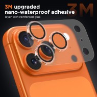 Алуминиев протектор за камера на iPhone 17 Pro Max от Tech-Protect Camfull Fit+ - Matte Clear