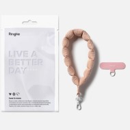 RINKGE HOLDER & PUFFER HAND STRAP FLORAL PINK