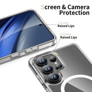 Хибриден кейс с MagSafe за Samsung Galaxy S26 Ultra от Tech-Protect Flexair Hybrid - Clear